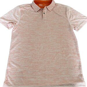 BKE Performance Fabric Buckle Men's Large Peach Short Sleeve Polo Shirt